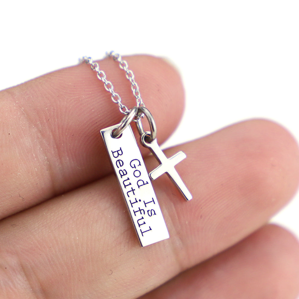 925 Silver Cross Pendant Necklace