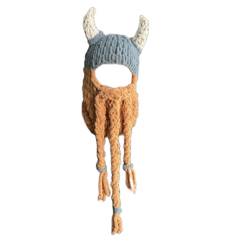 Coarse Wool Autumn And Winter Thickening Warm Woolen Hat