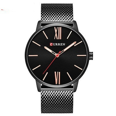 Men's Fashion Color Dial Stainless Steel Strap Wrist Quartz Watch