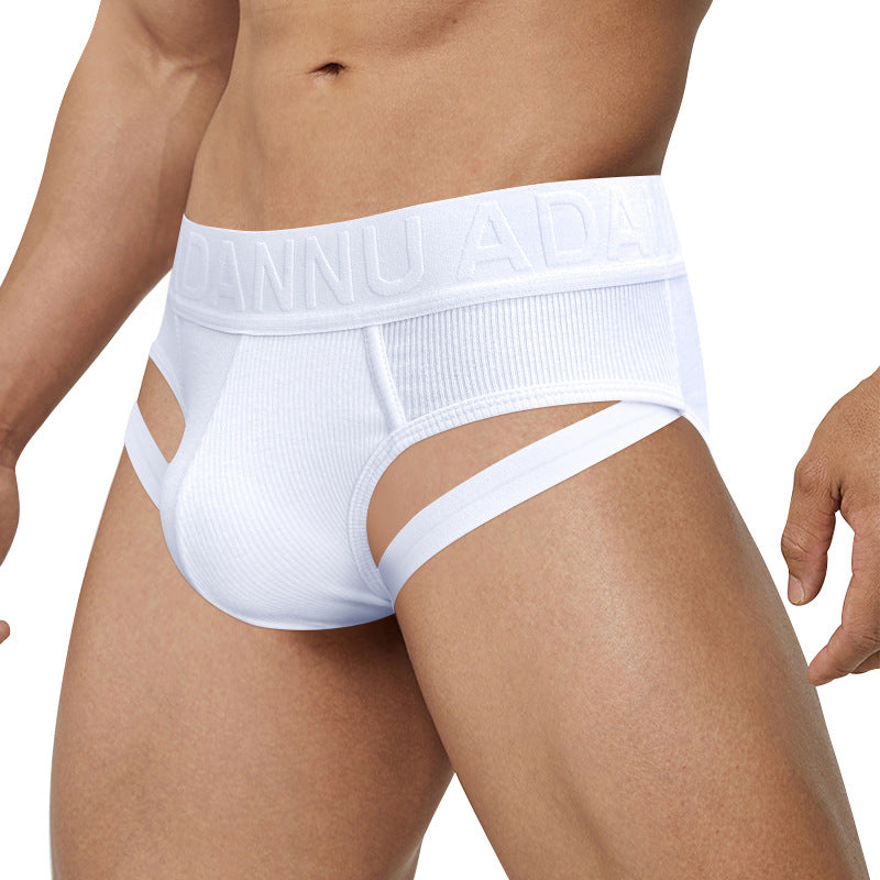 Men's Double Strap Low Waist Cotton Breathable Briefs