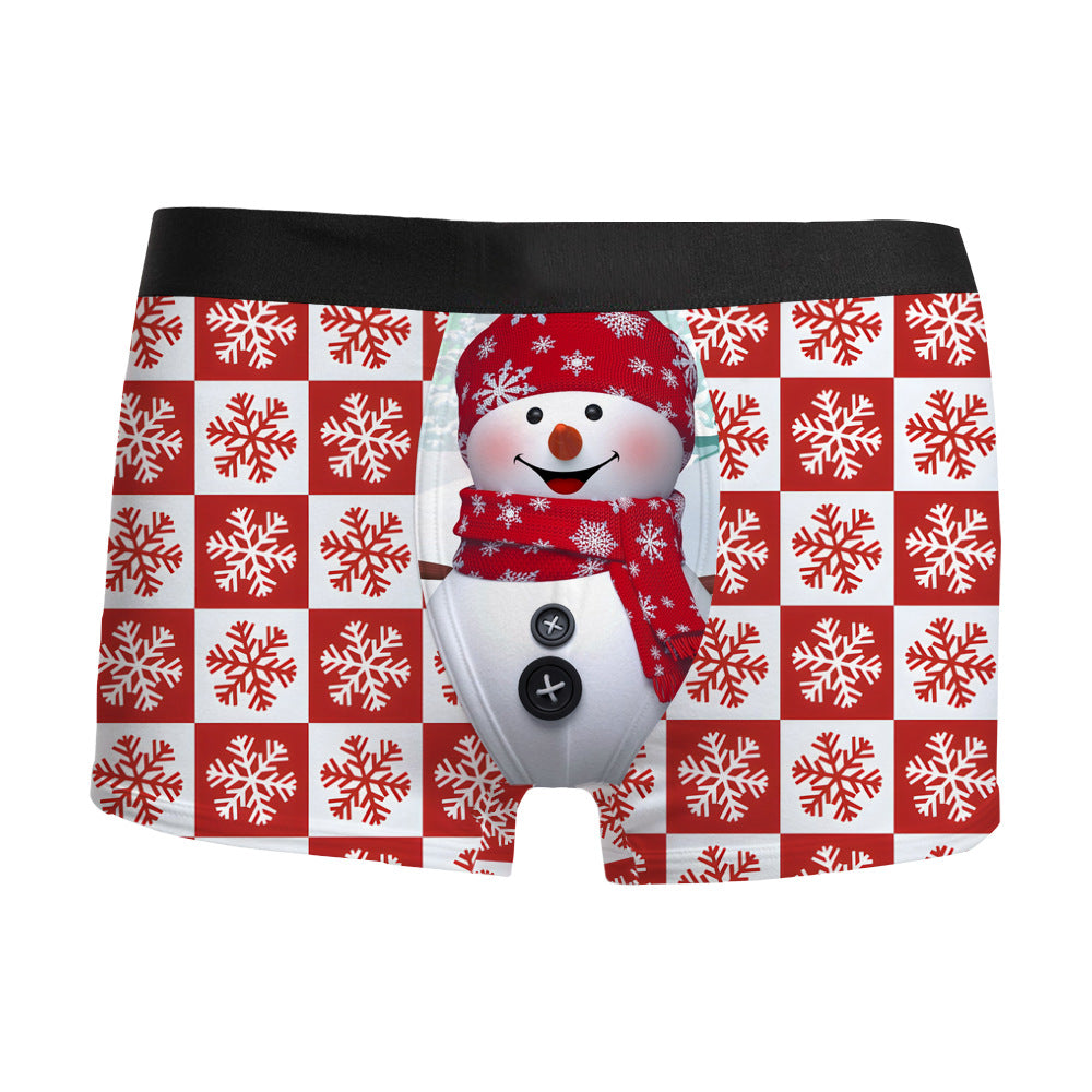 Christmas 3D Printed Men's Underwear Breathable