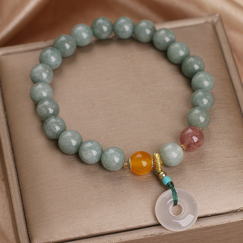 Burma Jade Crystal Peace Buckle Bracelet